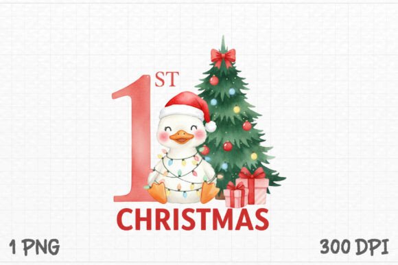 Baby's 1st Christmas Shirt Sublimation for T-Shirt Designs