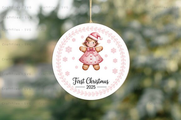 Baby s First Christmas 2025 PNG Ornament for Crafts