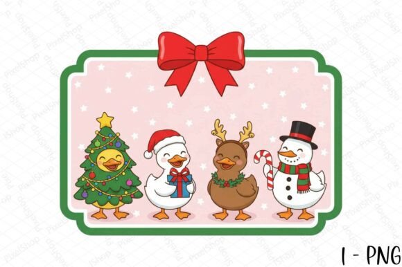 Christmas Goose Frame: T-Shirt Designs & Branding