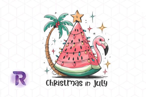 Christmas in July Watermelon PNG for Crafts