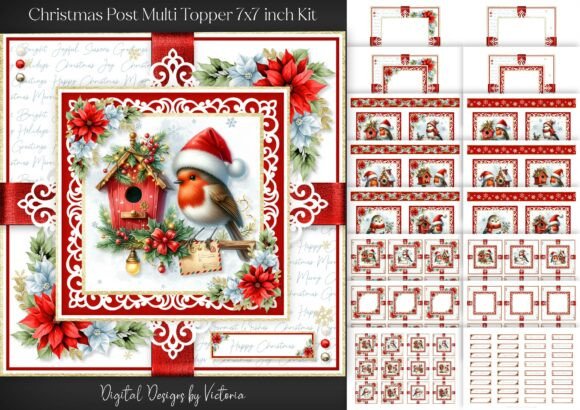 Christmas Post Multi Topper 7x7 Inch Kit for Crafts