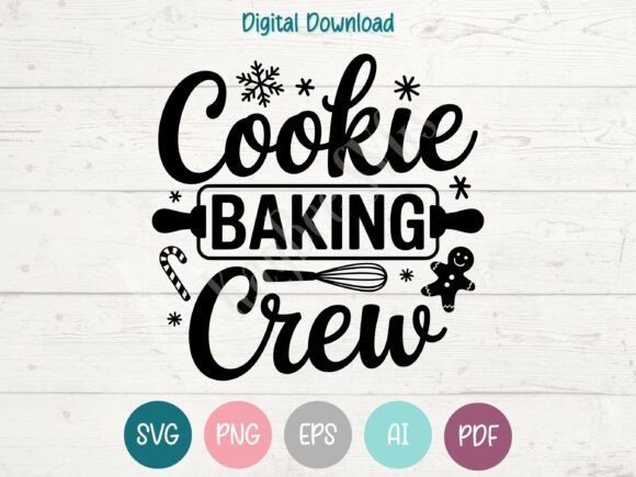 Cookie Baking Crew: Festive SVG for T-Shirt Designs