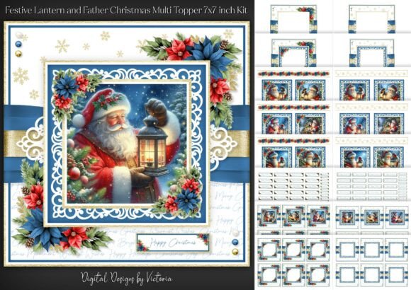 Festive Lantern and Father Christmas Kit for Crafts