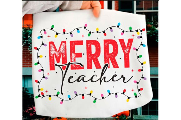Merry Teacher PNG: Elevating T-Shirt Designs