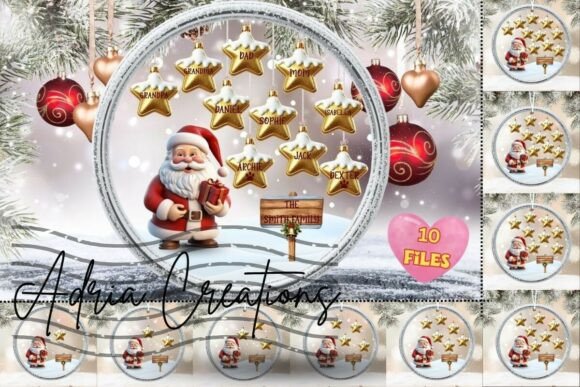 Personalize Family Christmas Ornament for Crafts