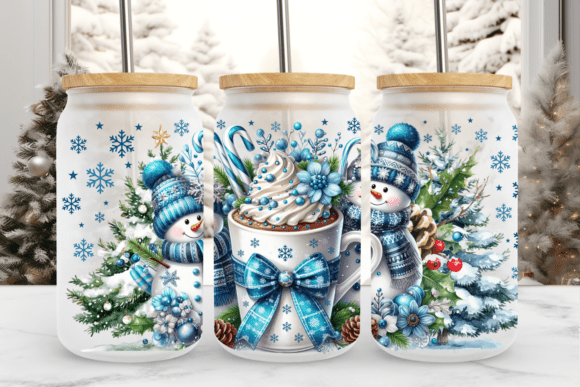 Review: Christmas Snowman 16oz Glass Wrap PNG