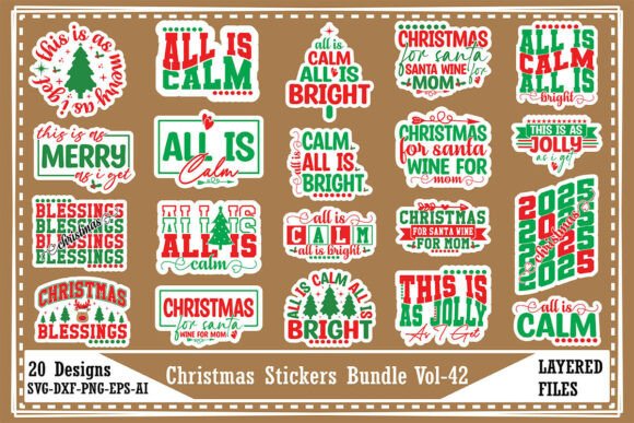 Review: Christmas Stickers Bundle Vol-42 for Crafts