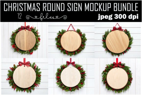 Reviewing 12 Christmas Round Sign Mockup Bundle for Crafts
