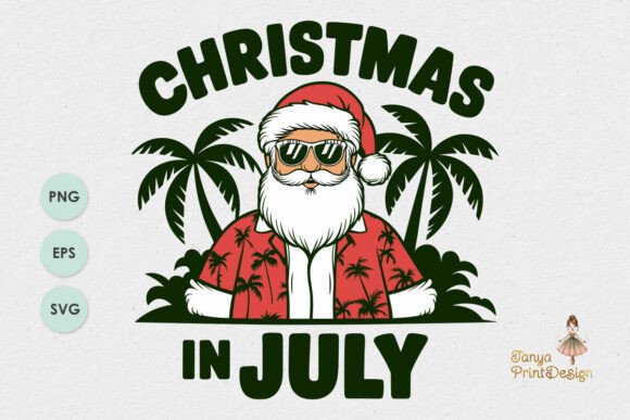 Reviewing Christmas in July Santa Summer T-Shirt Designs