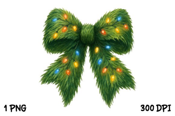 Reviewing Christmas Lights Bow Png for T-Shirt Designs