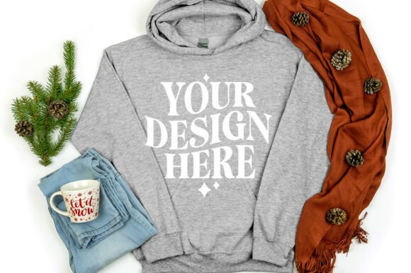 Reviewing the Christmas Gildan 18500 Hoodie Mockup