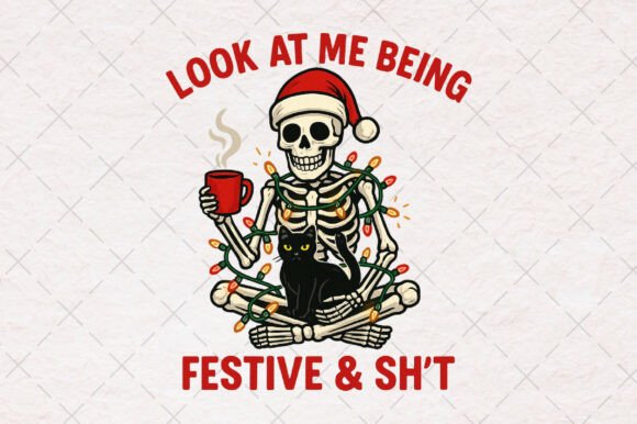 Reviewing the Snarky Skeleton Christmas Design