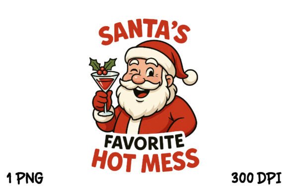 Vintage Christmas Png Santa Favorite for T-Shirt Designs